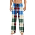thumbnail image 2 of qolati Plaid Pajama Pants Men Soft Mens Pajama Bottoms Sleepwear Unisex Women Drawstring Sleep Lounge Pjs Pants with PocketsMulticolorXXL, 2 of 9