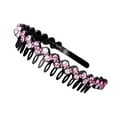 thumbnail image 3 of Bradem No-Slip Plastic Teeth Headbands Shiny Flower Hair Hoops,Hair Accessories for Women & Girls, 3 of 4