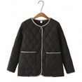 thumbnail image 2 of Womens Puffer Jacket Solid Casual Long Sleeve Plus Size Cotton Winter Coat with Pockets, 2 of 9