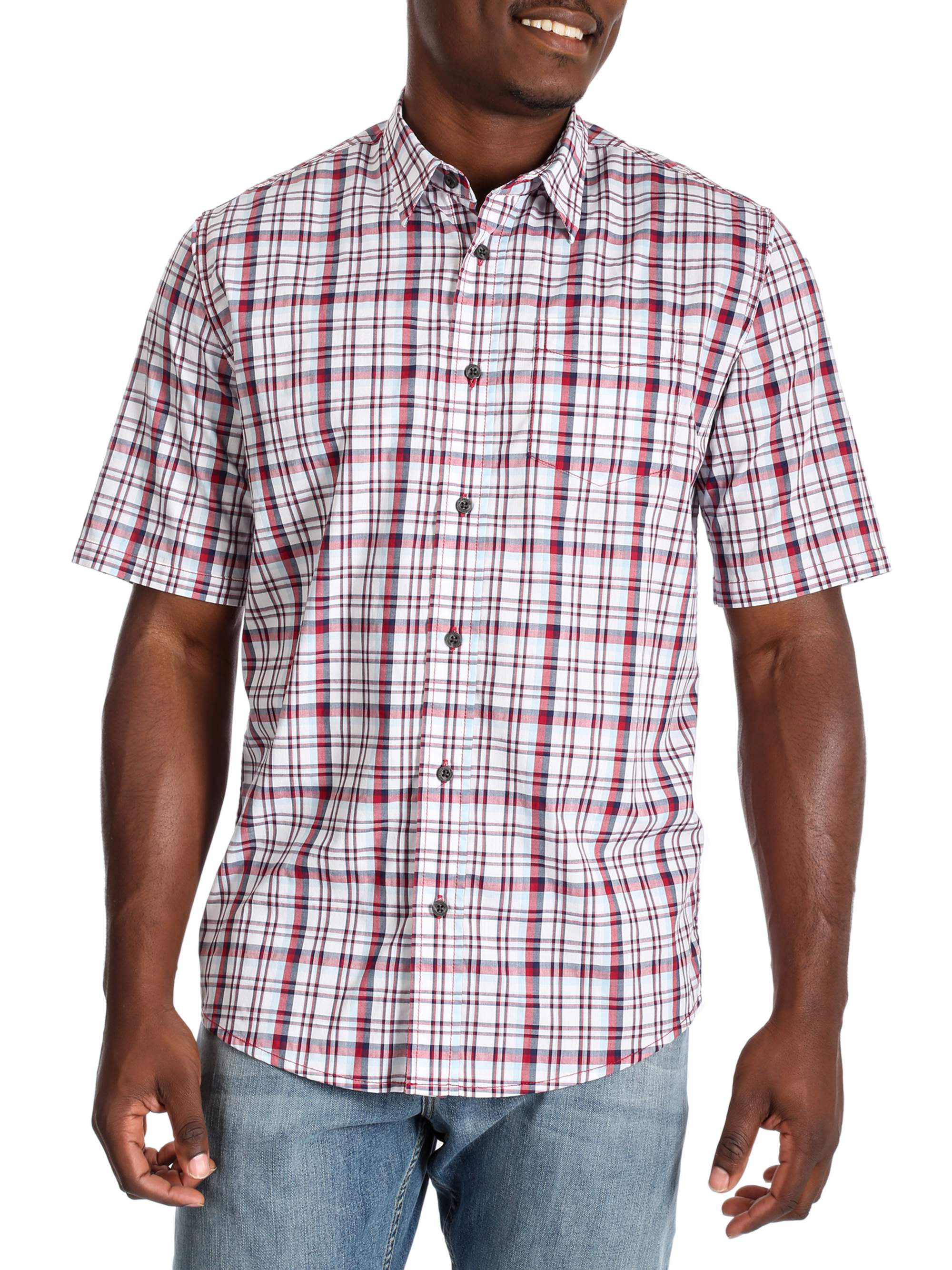 Wrangler Tall men's advanced comfort short sleeve woven shirt - Walmart.com