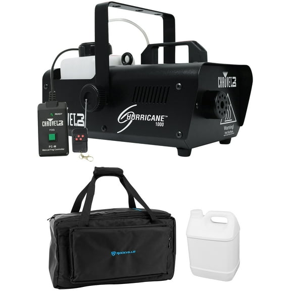 Chauvet DJ H1000 Hurricane 1000 Fog Machine Remote Waterproof Carry Bag Case