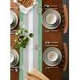thumbnail image 2 of Green Grey Stripe Table Runner 70 Inches, Modern Art Horizontal Striped Bed Runner Dresser Scarves Tabletop for Indoor Outdoor Parties/Ceremony/Banquet, 13" x 70", 2 of 8