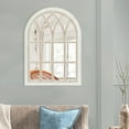 thumbnail image 6 of ABBSR 24.5x34.25in. Arch Decorative Wall Mirror Has Wooden Frame,Farmhouse Window Mirror for Vanity Bathroom, 6 of 9