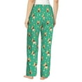 thumbnail image 3 of Daiia Bulldog Puppy Flower Women's Sleep Pant with Pockets and Drawstring,Pajama Pants-Large, 3 of 9