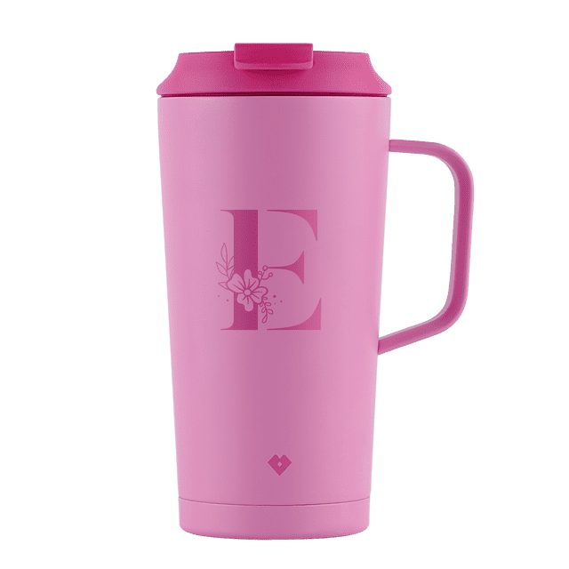 Termo Café Iniciales Nelly Rosa Letra E 500ML LuckyLy