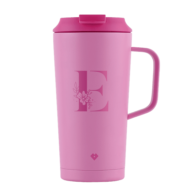 Termo Café Iniciales Nelly Rosa Letra E 500ML LuckyLy