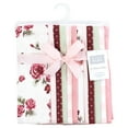 thumbnail image 2 of Hudson Baby Infant Girl Flannel Burp Cloth 12pk, Sweet Roses, One Size, 2 of 3