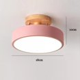 thumbnail image 5 of Lámpara de techo moderna con base de madera, 3 colores, LED, 12 W, 220-240 V, 5 of 5