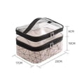 thumbnail image 2 of Toiletry Bag Travel Makeup Bag Waterproof PU Portable Travel Cosmetic Bag Double Layer Storage Bag Toiletry Organizer for Women Men, Silver, 2 of 5