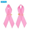 thumbnail image 3 of Uxcell 50 Pieces Pink Polyester Ribbon Satin Pins, Awareness Ribbon Satin with Safety Pins, 3 of 6