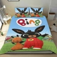 thumbnail image 1 of Bing TV Conjunto de sábanas temático, trío de piezas, cómodo y amigable con la piel, diseño único, regalo de decoración para el hogar para familiares, amigos y fans, 90 cm * 190 cm, 1 of 6