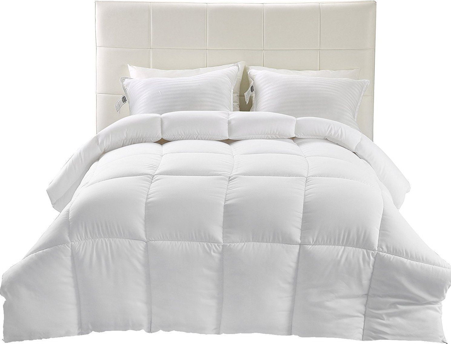 Down Alternative Comforter (White, Queen) All Season Comforter