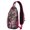 Floral and Leop, variant on Vintage Checkered Sling Backpack for Students and Travelers, Lightweight Crossbody Bag with Abstract Plaid Print, Adjustable Strap, Great for City Walks and Gym Sessions