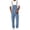 Blue, variant on Migroa Men's Denim Bib Overall Jean Romper Trousers Adjustable Strap Workwear Slim Fit Jumpsuit And Convenient Tool Pockets Blue L