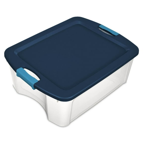 Single Sterilite 14449606 12 Gallon Latch and Carry Storage Tote Box Container