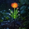 thumbnail image 7 of Solar Powered Garden Flower Stake Lights, IP65 Waterproof LED Floral Lamp, Auto On Outdoor Landscape Lighting For Yard Pathway Patio Backyard Evening Holiday Decoration, 7 of 7