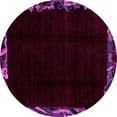 thumbnail image 1 of Ahgly Company Indoor Round Abstract Pink Modern Area Rugs, 4' Round, 1 of 4