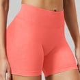 thumbnail image 5 of felwors Seamless Biker Shorts High Waisted Tummy Control Scrunch Workout Yoga Running Orange for Size XL, 5 of 9