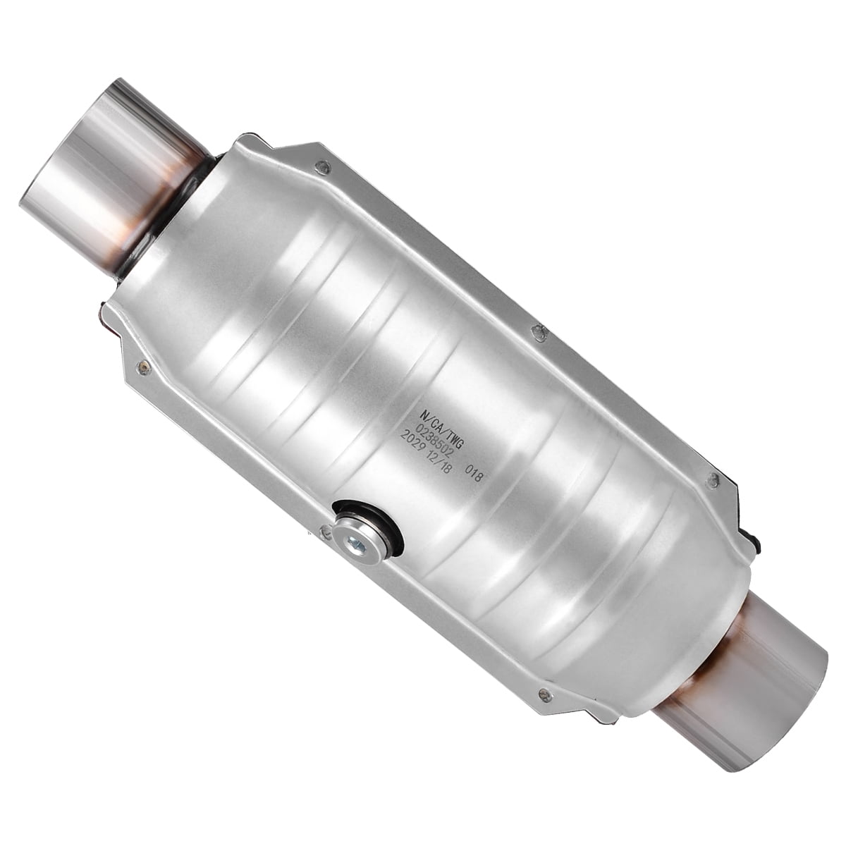 2.5" Inlet/Outlet Universal Catalytic Converter w/ O2 Port and Heat Shield High Flow Ceramic