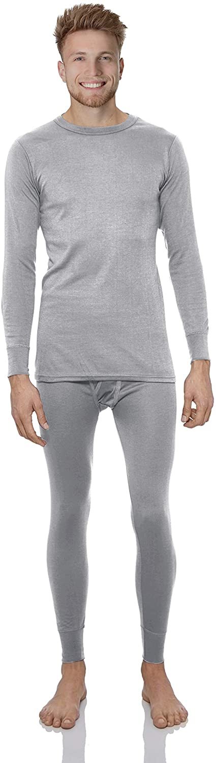 Rocky Thermal Underwear for Men Fleece Lined Thermals Mens Base Layer Long John Set