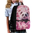 thumbnail image 3 of Uourmeti Panda Cherry Blossom Pattern Backpack for Women, 17 Inch Spacious Storage Anti Wear Travel Backpack for Tourism Work, 3 of 6