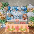 thumbnail image 3 of Boy Teddy Bear Photo Backdrop Blue Balloon 1st Birthday Party Photoz Background Home ration Photography Props, 3 of 8