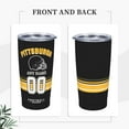 thumbnail image 2 of Custom Pittsburgh Tumbler, Personalized Name and Number Tumbler Cup, Customized Stainless Steel Travel Coffee Mug Keeps Drinks Cold and hot Gifts for Men Women Fans, 2 of 6