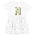 thumbnail image 3 of Inktastic Letter N Cookie Girls Toddler Dress, 3 of 5