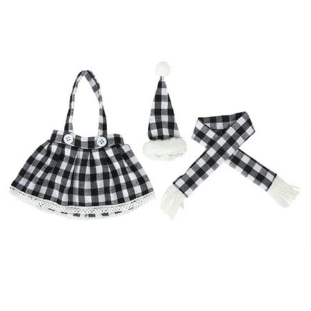 

Firlar Christmas Decorations Plaid Skirt Set Wine Set Beer Bottle Set Bar Table Atmosphere Set