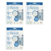 Dr. Brown's BPA Free Polypropylene Natural Flow Standard Neck Bottle, 4 oz - 3-Pack (3 Pack) + Facial Hair Remover Spring