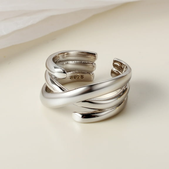 Wollet S925 Sterling Silver Ring, Multi-layer Winding Ring, Index Finger Ring Female