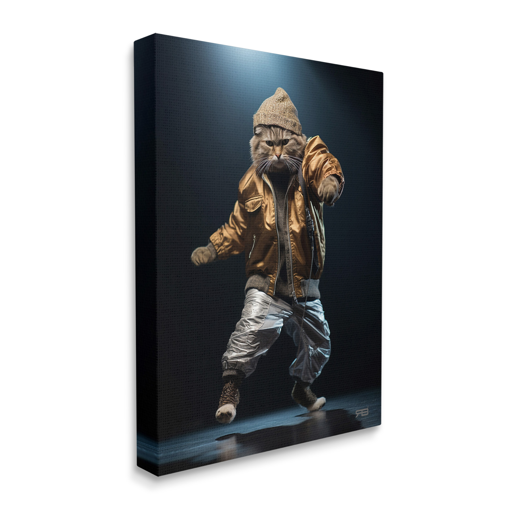 Stupell Industries Urban Dancer Cat Animals & Insects Painting Gallery Wrapped Canvas Art Print Wall Art, 30 x 40
