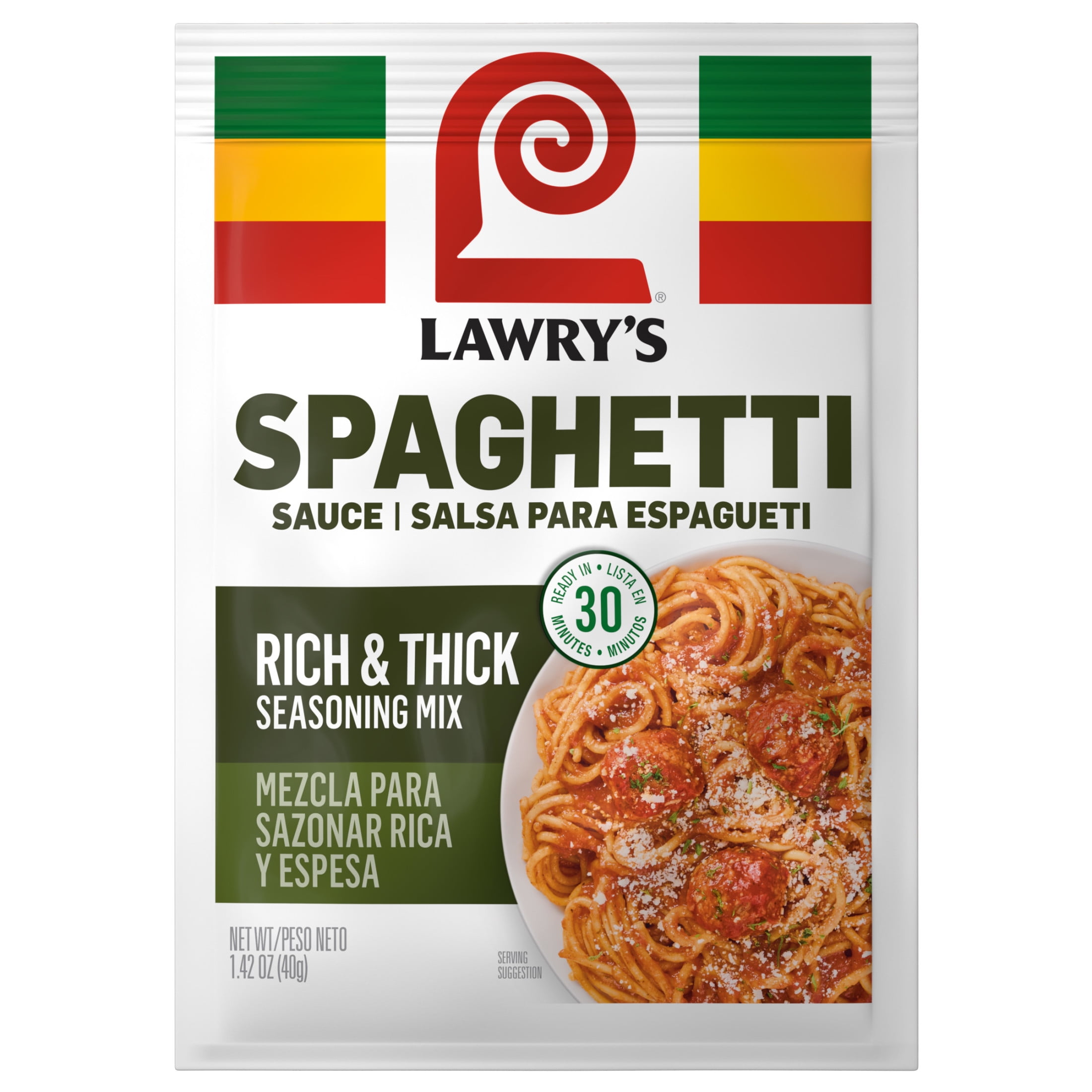 (12 pack) Lawry's Extra Rich & Thick Spaghetti Mix, 1.42 oz Packet