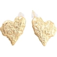 thumbnail image 1 of 1 juego de pendientes de latón con forma de corazón para cartílago, chapados en oro auténtico de 18 quilates., 1 of 2