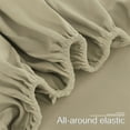 thumbnail image 3 of Unique Bargains Brushed Microfiber Fitted Sheet Bed Cover Khaki Full, 3 of 5