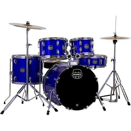 Mapex Comet 5-Piece Drum Set 18" Bass Drum, Junior Kit Sizes, Indigo Blue