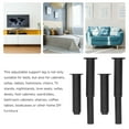 thumbnail image 5 of 4pcs Metal Adjustable Furniture Legs 7-12 inch, Bed Replacement Support Leg Adjustable Height Cabinet Legs Couch Legs for Bed Frame/Sofa/Dresser/Chair/Table, 5 of 7