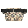 thumbnail image 3 of Balery Floral With Birds Mochila Cinturón para Mujeres y Hombres, Bolsa de Cintura Impermeable de Doble Capa con Correa, 3 of 9