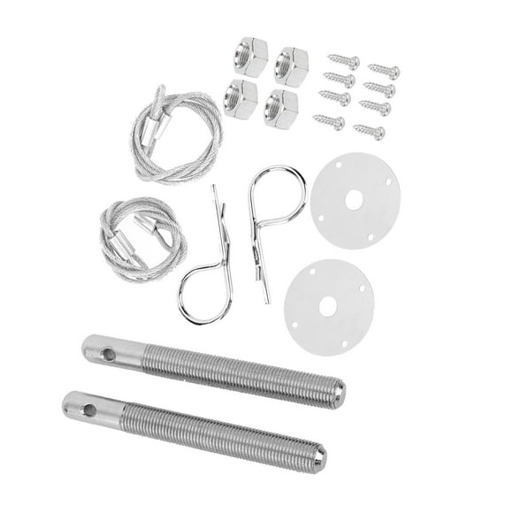 Hood Lock, Convenient Hood Lock Clip, Stainless Steel Durable for Increase Your Driving Safety Carbon Fiberglass Cover