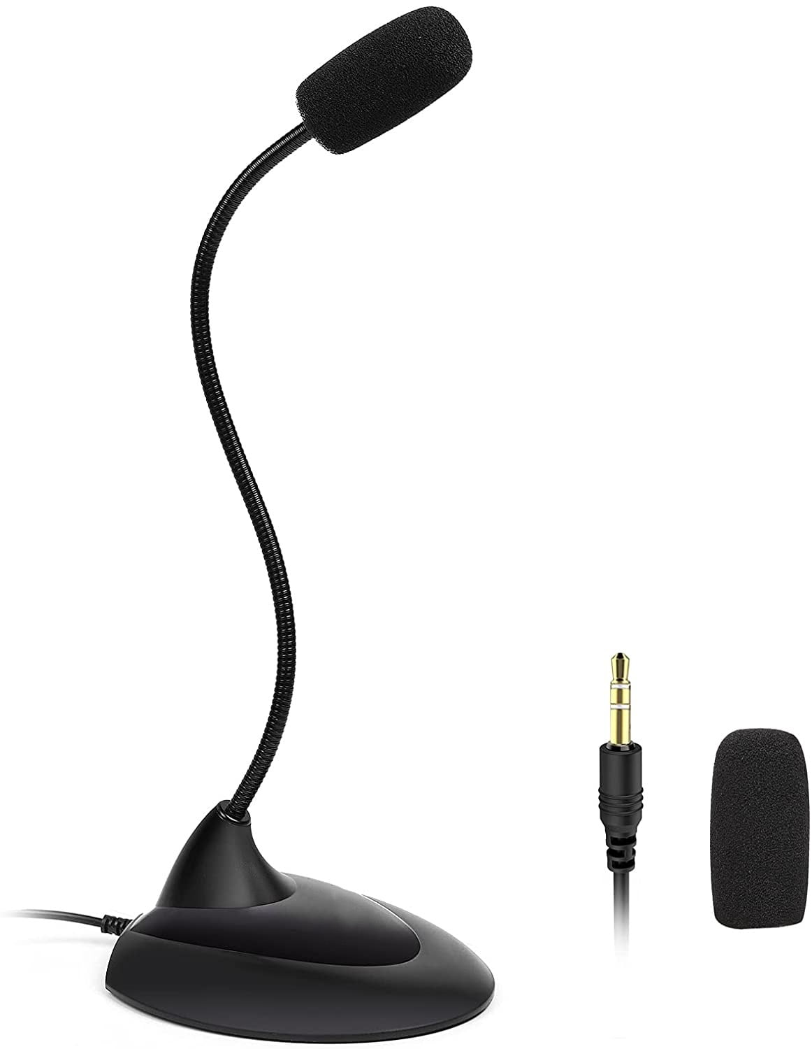 Skype 6" Travel Mini Flexible Hold 3.5mm Stereo Microphone for Laptop/Notebook 