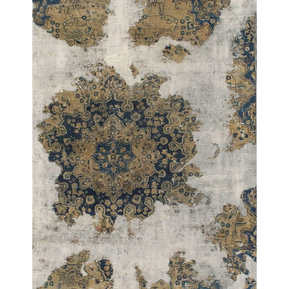 Ahgly Company Machine Washable Indoor Rectangle Abstract Tan Brown Area Rugs, 7' x 9'