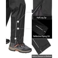 thumbnail image 4 of Pantalones de lluvia impermeables de 33.000 pies para hombre, senderismo y pesca, negros, 4 of 6
