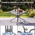 thumbnail image 5 of Pirecart Outdoor Table Furniture Set Patio Dining Table Set with 4 Stackable Textilene Chairs, Dark Blue（Umbrella Not Included）, 5 of 14