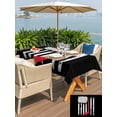 thumbnail image 6 of 60x102 Inch Outdoor Tablecloth with Umbrella Hole Zipper Rectangle Black American Flag Rectangular Tablecloths Outside Waterproof Vintage Red Hockey Star Strip Flag Patio Table Cover for Picnic Party, 6 of 8