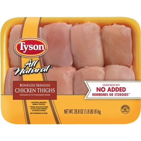 Tyson All Natural* Fresh Boneless Skinless Chicken Thighs, 1.8 lb