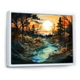 thumbnail image 2 of Designart "Harmonious River In Alcohol Ink II" Countryside Floater Framed Canvas Prints, 2 of 5