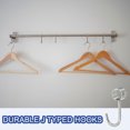 thumbnail image 4 of Ganchos para barra de armario Uxcell de acero inoxidable para tubos de tensión de armario para manejar ropa, cocina, taller, exterior 0.75", 4 of 6