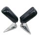 thumbnail image 1 of 2pcs Universal Car Rearview Side Mirror Craft Square F1 Style With Blue Mirror Surface Metal Bracke, 1 of 5
