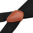 thumbnail image 3 of Buyless Fashion Heavy Duty 2 Pack Suspenders for Men - 48" Adjustable Straps 1 1/2" - X Back with Strong Hooks - 5145-2-Black, 3 of 7