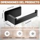 thumbnail image 2 of Porta Rollos Papel de Baño, Juego de Accesorios de Baño Autoadhesivos de Acero Inoxidable, Fácil Instalación, No Requiere Taladrar, Negro, 2 of 4